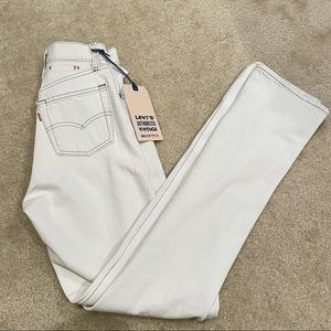 Levi's Authorized Vintage Jeans Made in the USA  White 593530002 Denim Size 24